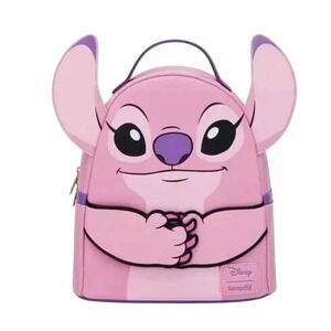 Loungefly Disney Stitch Angel Pink Character Mini Backpack Kawaii‎ Cute